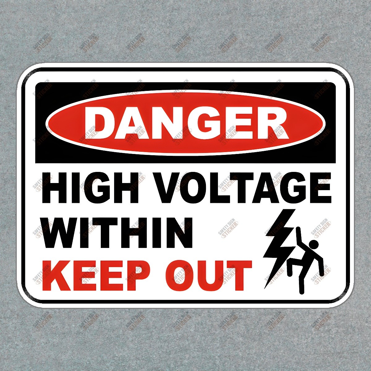 High Voltage Danger Sign OSHA Compliant Safety Sticker Keep Out #717220