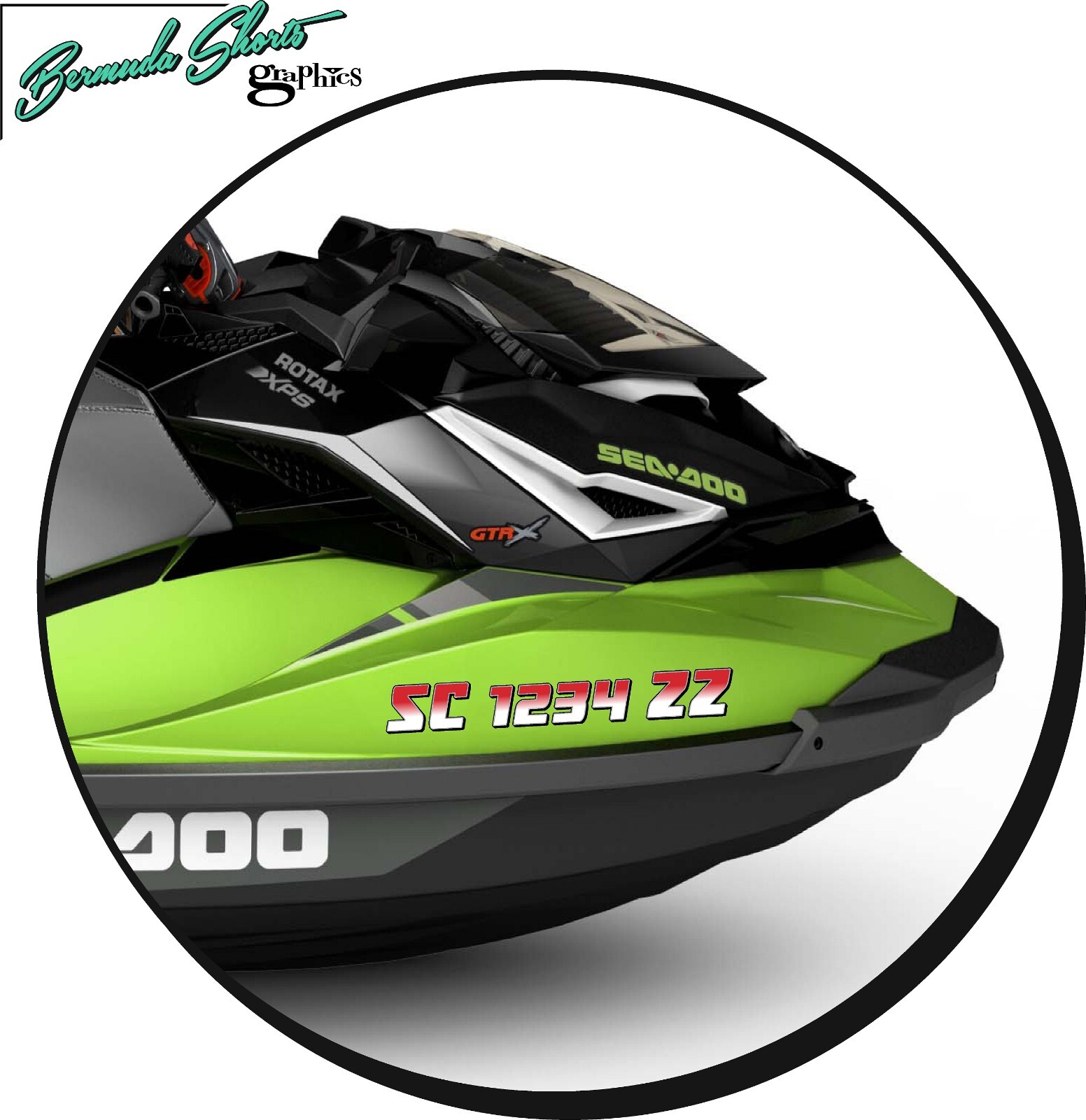 Boat Registration Numbers & Letters 2 Pack Custom 3″ Boat & Jetski Stickers X2GR