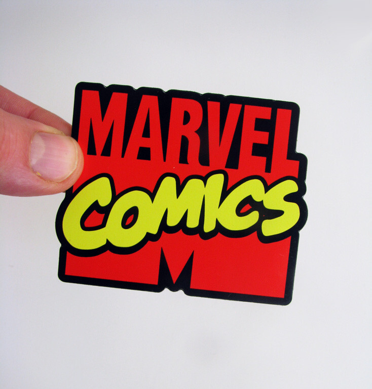 Marvel Logo Fridge Flex Magnet Retro Comics 1980s Magnet for Car, Truck, Fridge