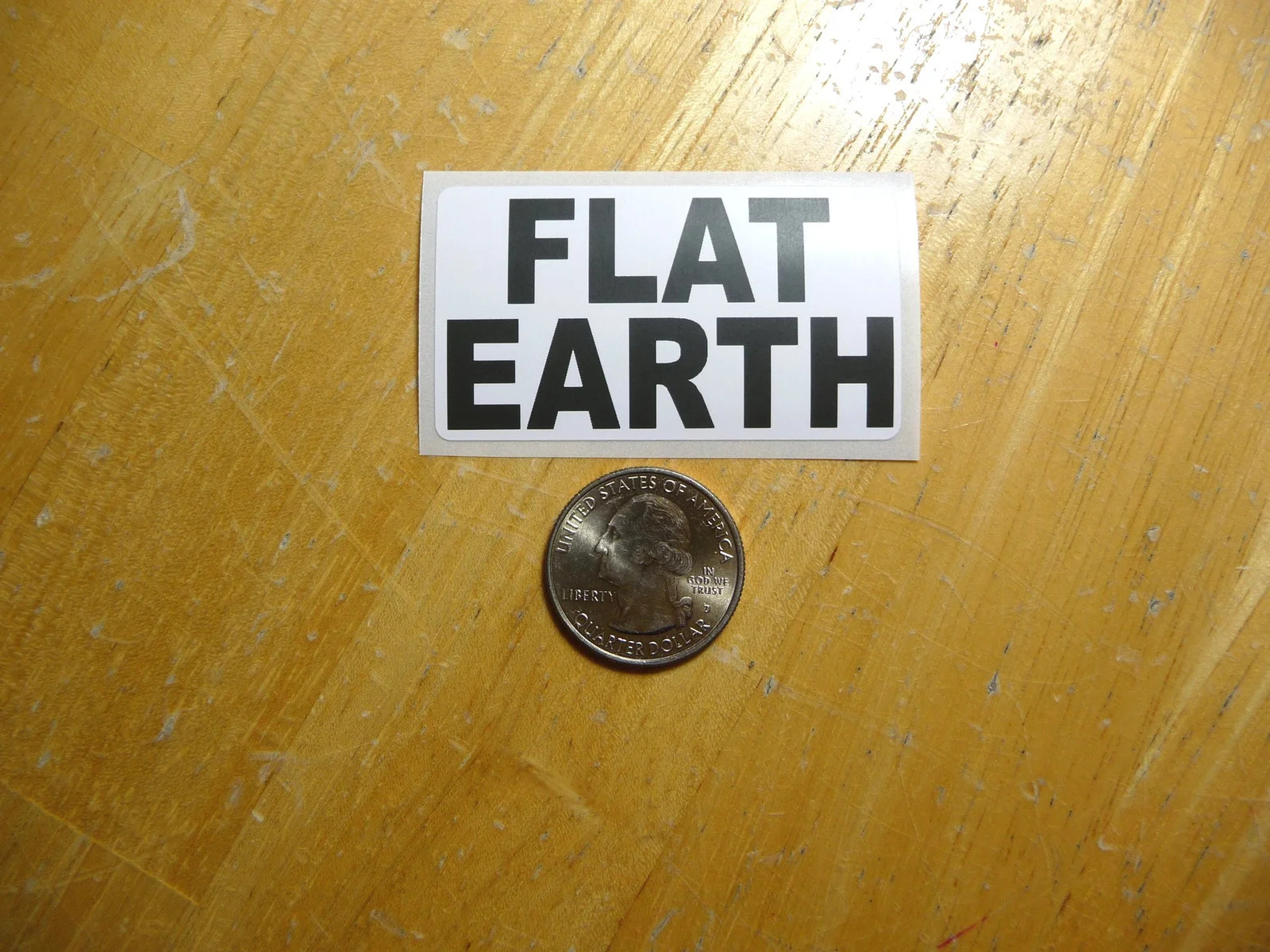 FLAT EARTH STICKER DECAL 1 – 50 BULK PACK FUNNY SUPPRT MOVEMENT JOKE PRANK