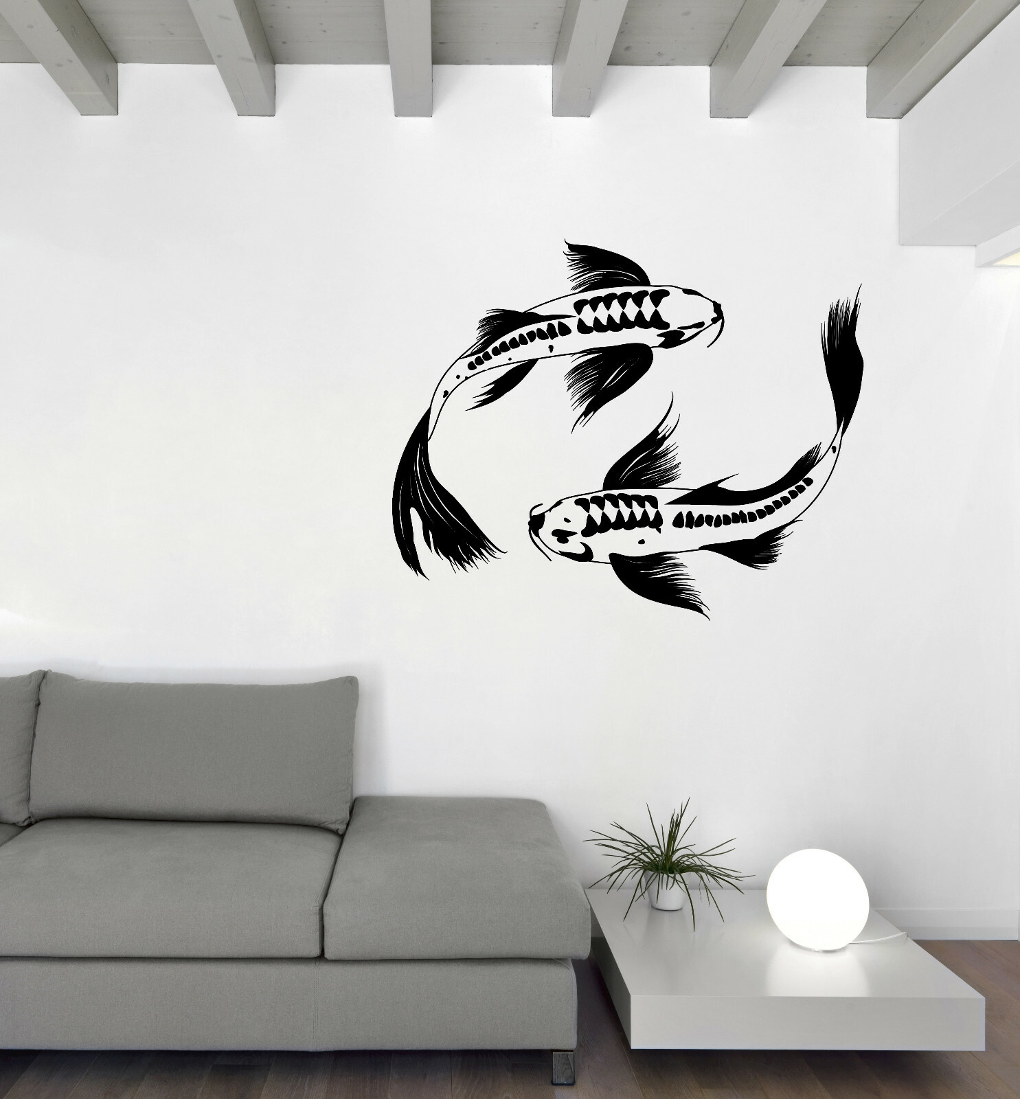 Vinyl Decal Wall Sticker Couple of Fish Koi Japanese Carp Fishing Decor (n1110)