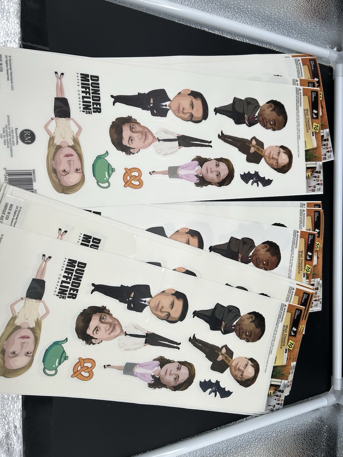 THE OFFICE 10 Wall Decals Removable & Repositional 5” Fat Head Stickers NEW
