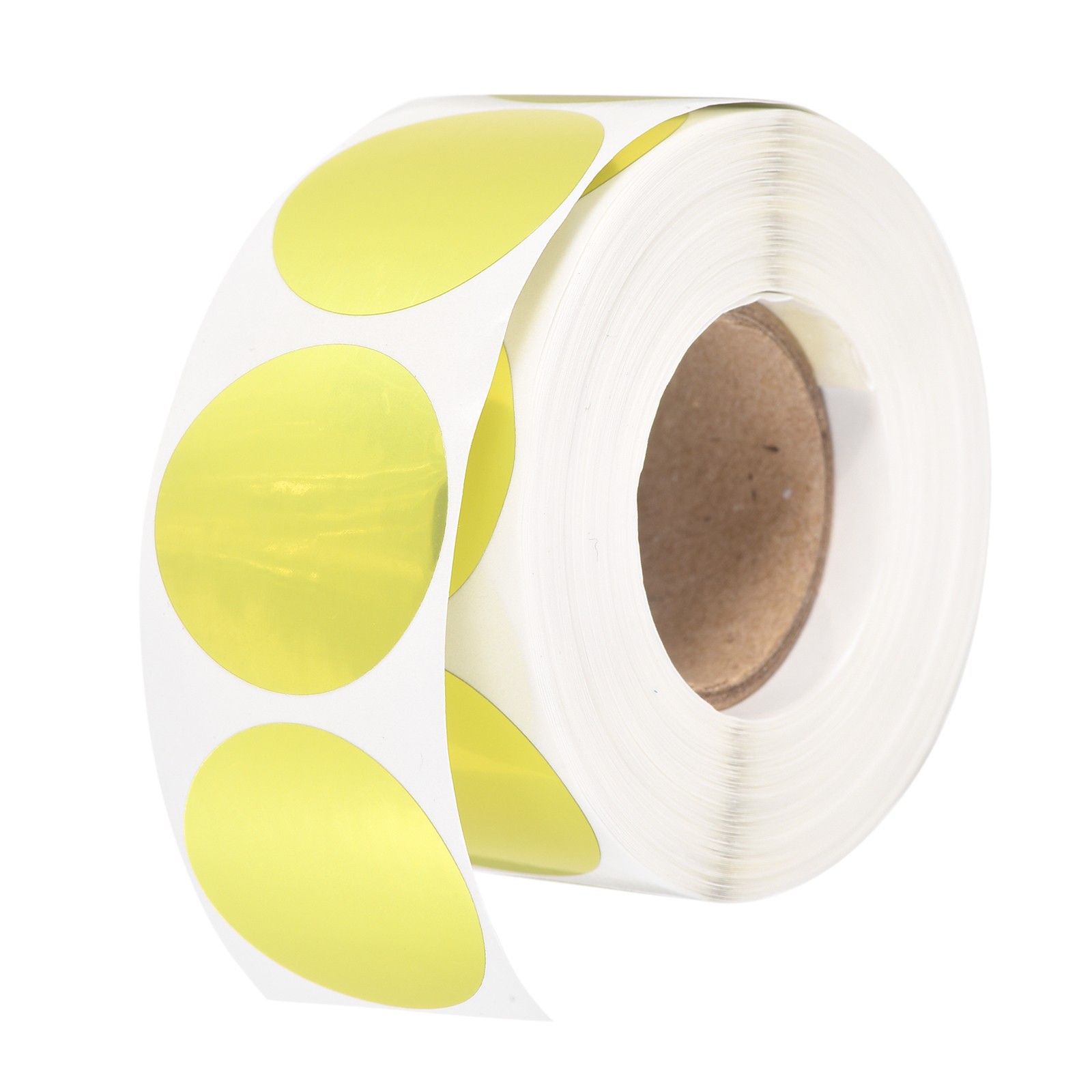 500pcs Round Thermal Label 1×1″ Self-Adhesive Thermal Stickers Gold