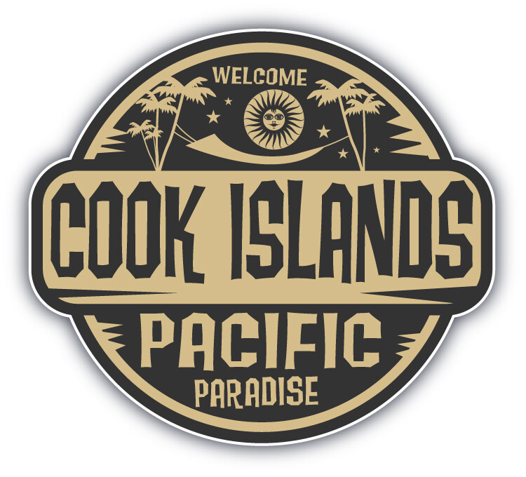 Cook Islands Welcome Label Car Bumper Sticker Decal