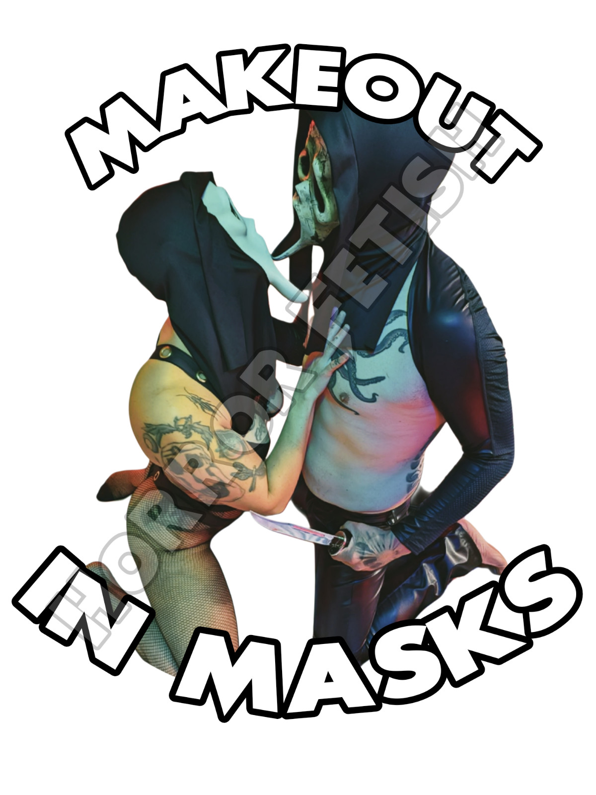 Ghostface Scream Makeout In Masks Horror Die Cut Waterproof Sticker