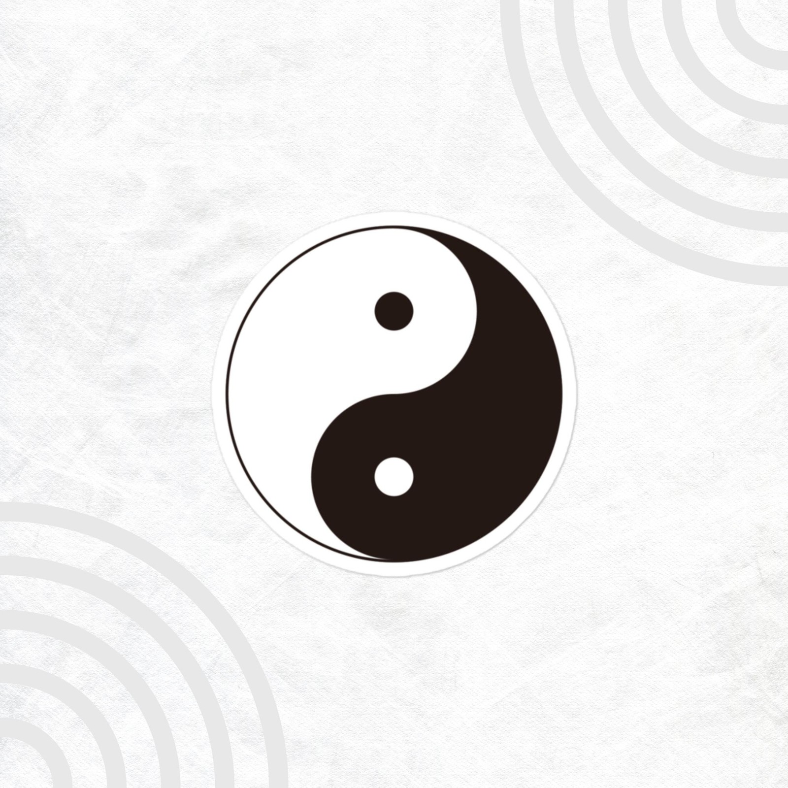 Yin Yang Symbol Vinyl Sticker – Taoism Zen Balance Decal for Laptop & Car