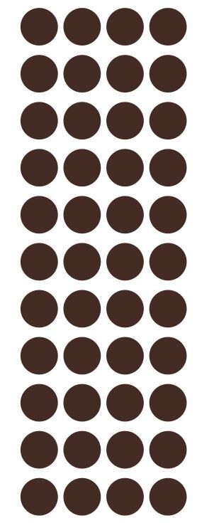 3/4″ Brown Round Label Dots Stickers Color Coding Inventory 3/4 Inch Dot