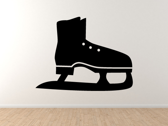 Sport Footwear #2 – Ice Figure Skate Hockey Silhouette – Vinyl Wall Decal Art