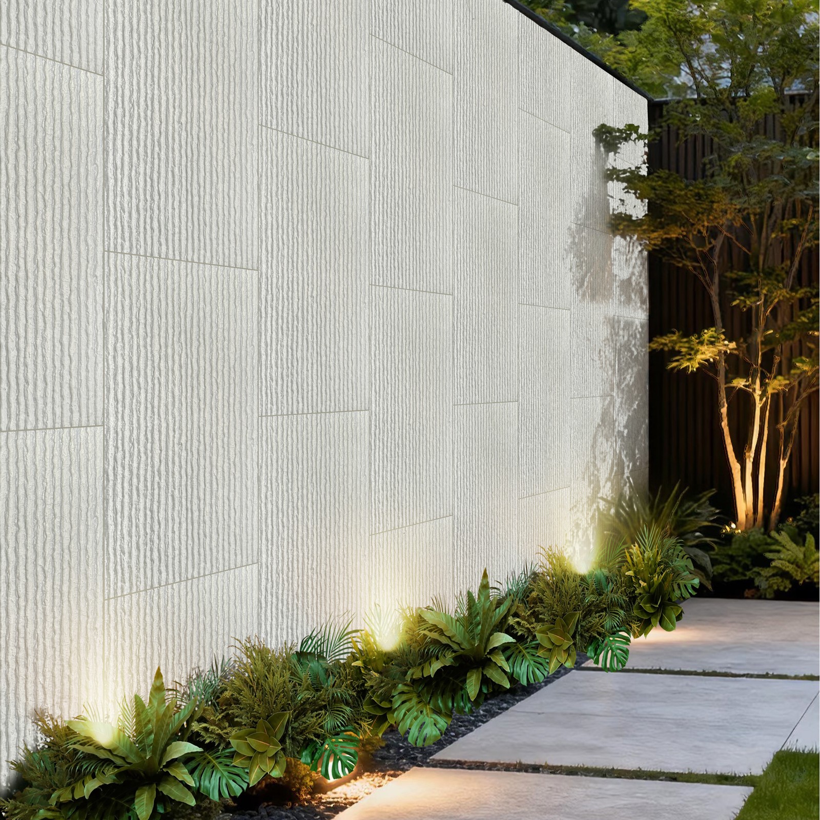 Faux Stone Wall Panels 12-Pack, Fireproof Waterproof TV Wall Decor