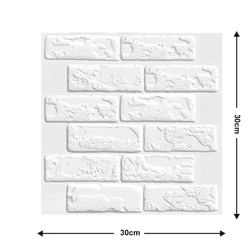 5/10Pcs Self Adhesive Waterproof 3D Wall Panels, Brick Wallpaper, Retro Sticker