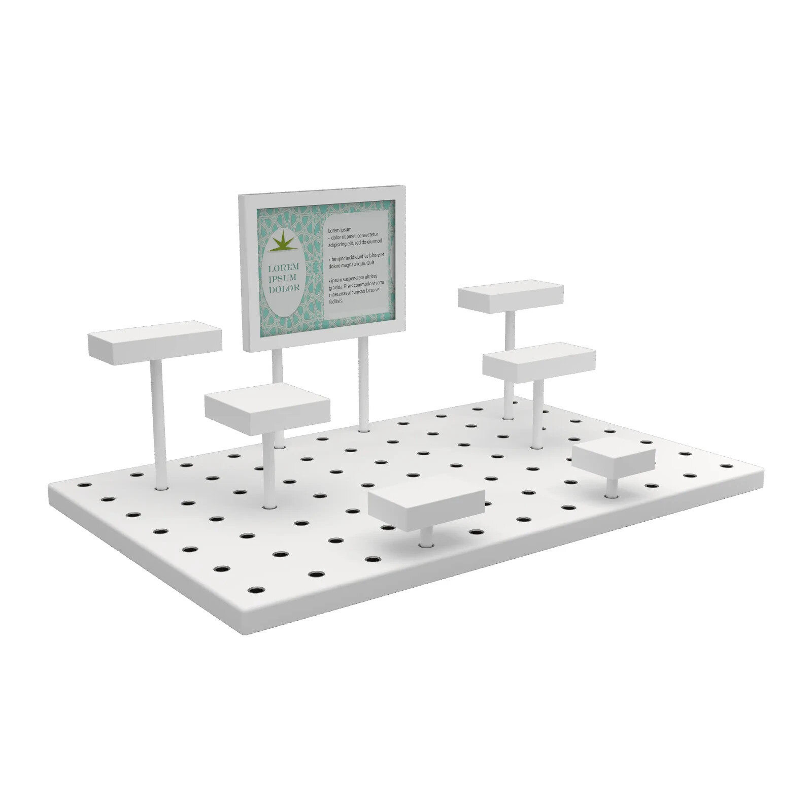 Modular Multi-Level Display Riser Kits Large High Gloss White ZNKIT2GW
