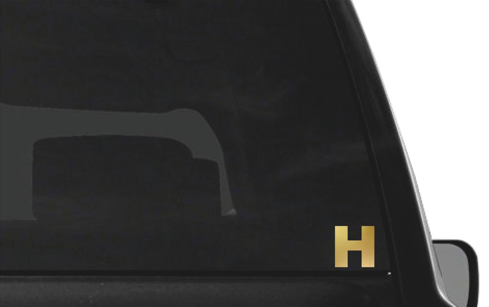 Letter H Initial Arial Black font Vinyl Sticker Decal Monogram Diploma