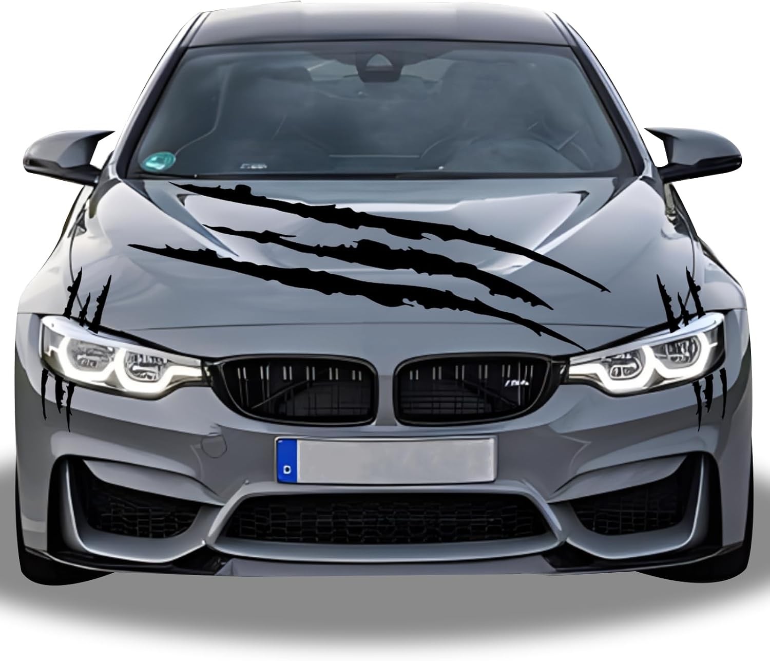 1 Full Set Monster Claw Sticker for Car Hood Decal 1 Set, Car Decals Claw Mark