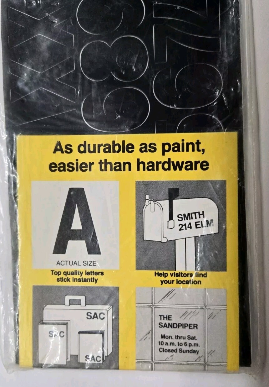 Avery 1″ Black Self Adhesive Vinyl Letters and Numbers, 109 Characters