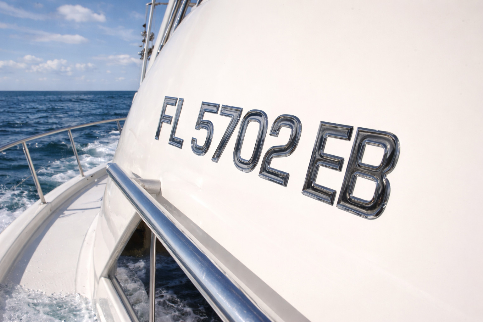 Boat Registration Numbers Marine Grade Waterproof Chrome PWC Jet Ski Boat Decals