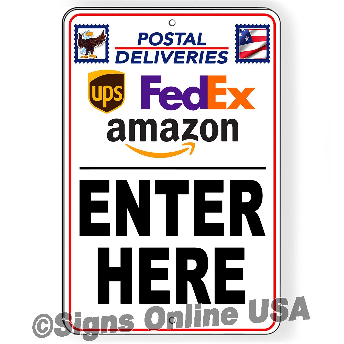 Delivery Instruction Enter Here Metal Sign / Magnetic Sign / Decal Package