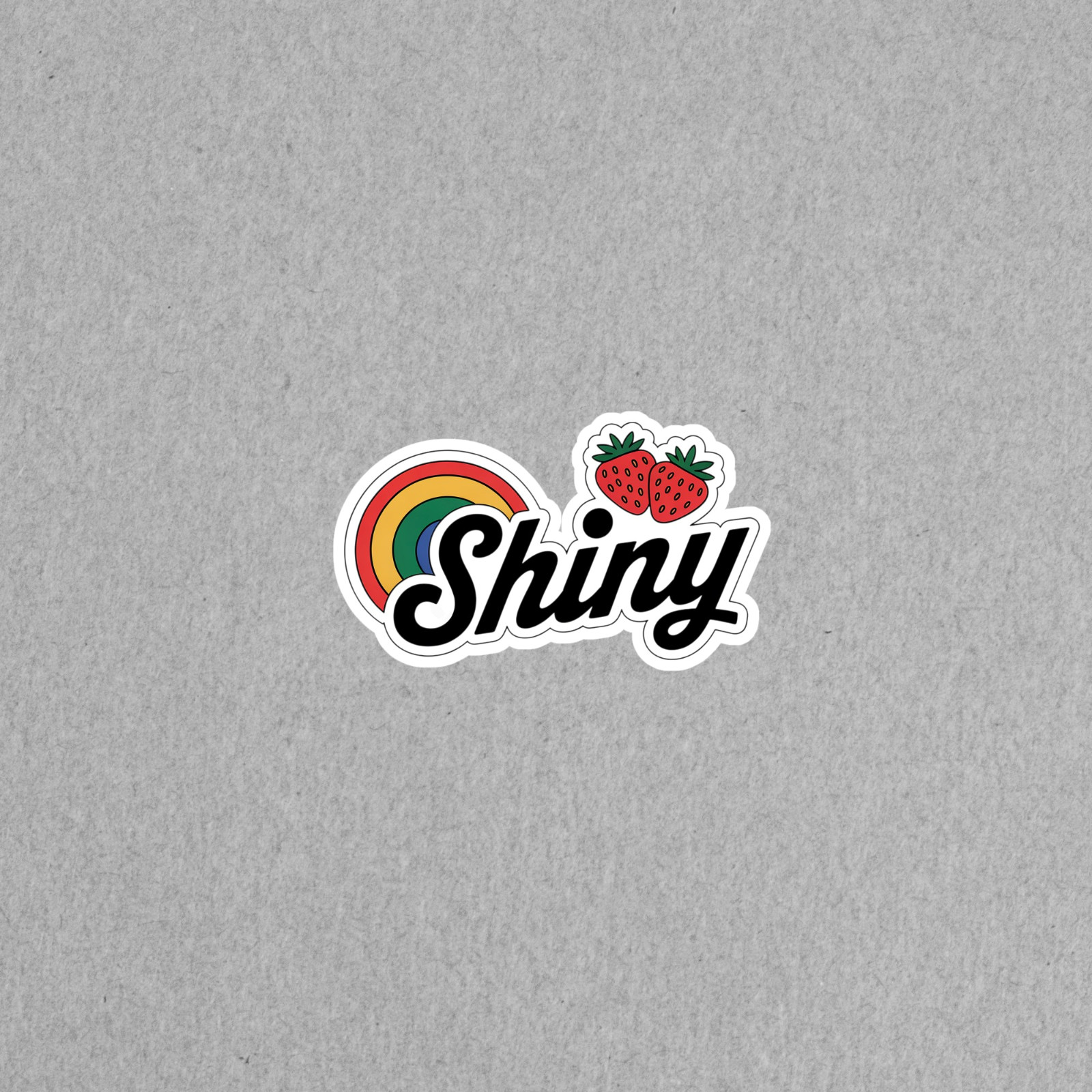 Colorful Rainbow Strawberry Shiny Decorative Vinyl Sticker #6216