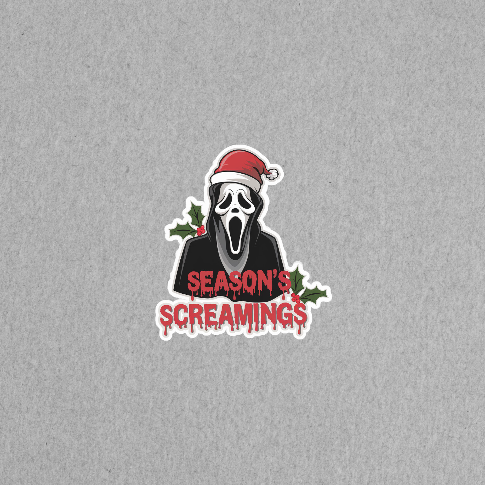 Ghostface Santa Claus Season’s Screamings Holiday Sticker Decal #4447