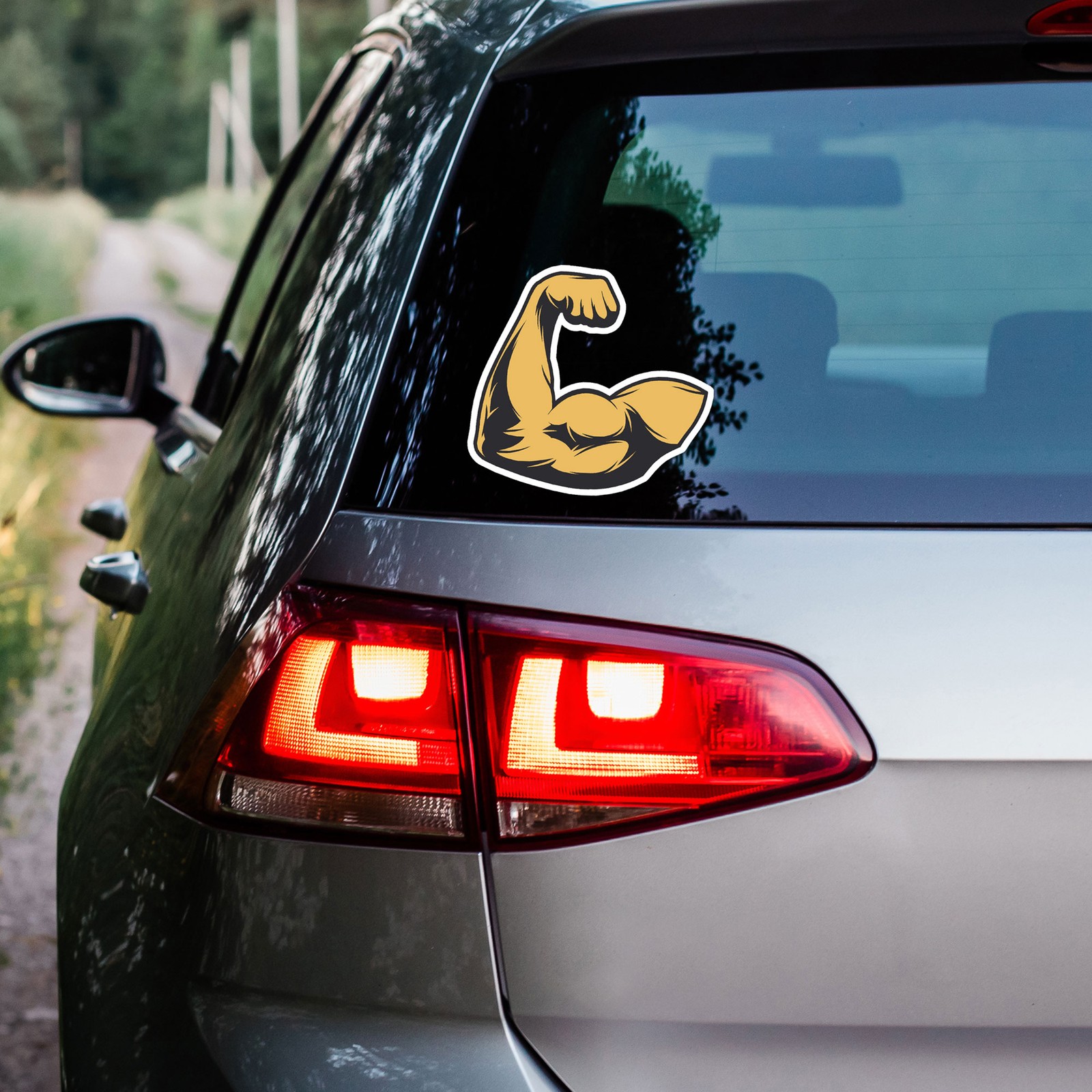 Bicep Muscle Weights – Vinyl Decal Sticker – Car Window Laptop – ebn11443