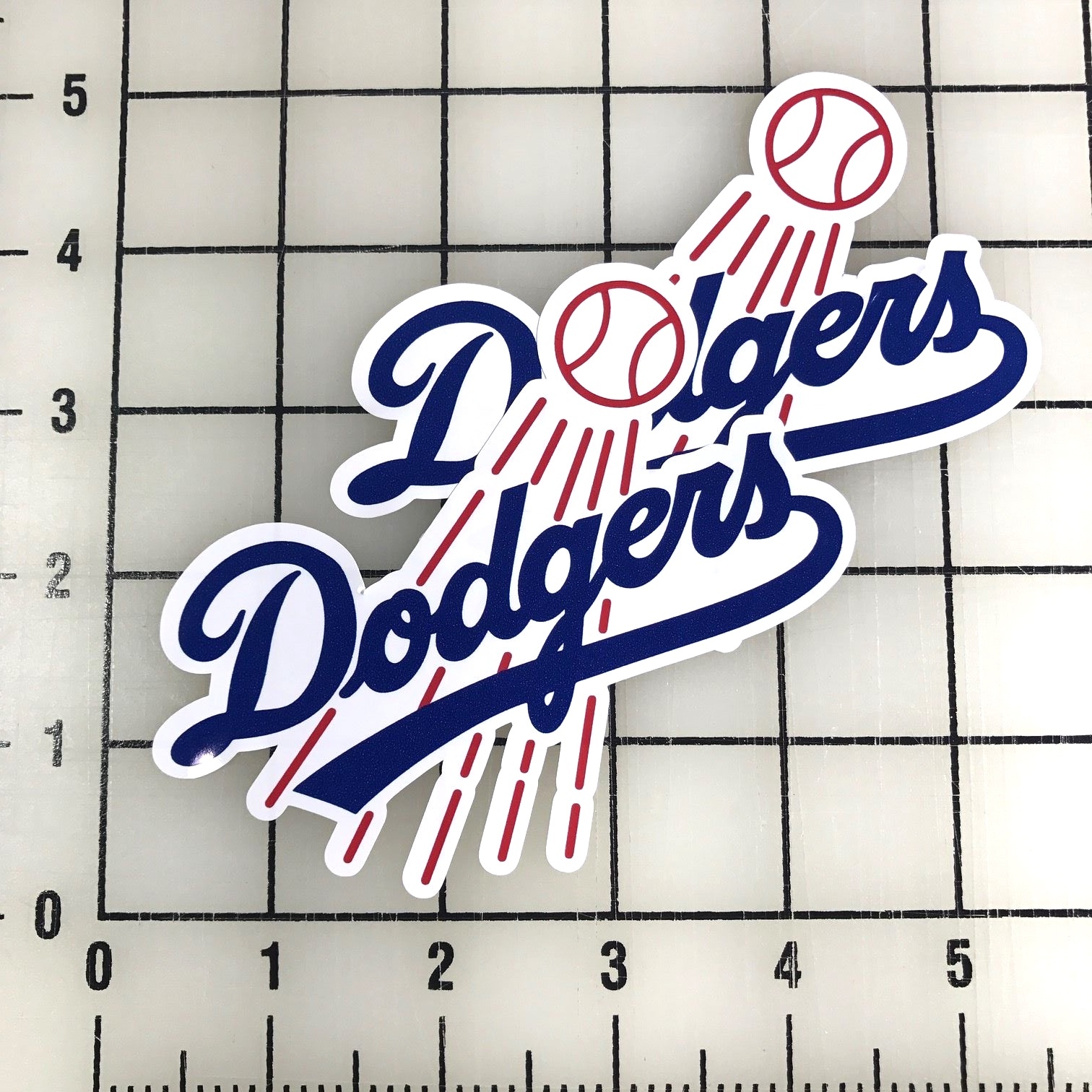 LA Los Angeles Dodgers MLB 4″ Wide VInyl Decal Sticker – BOGO