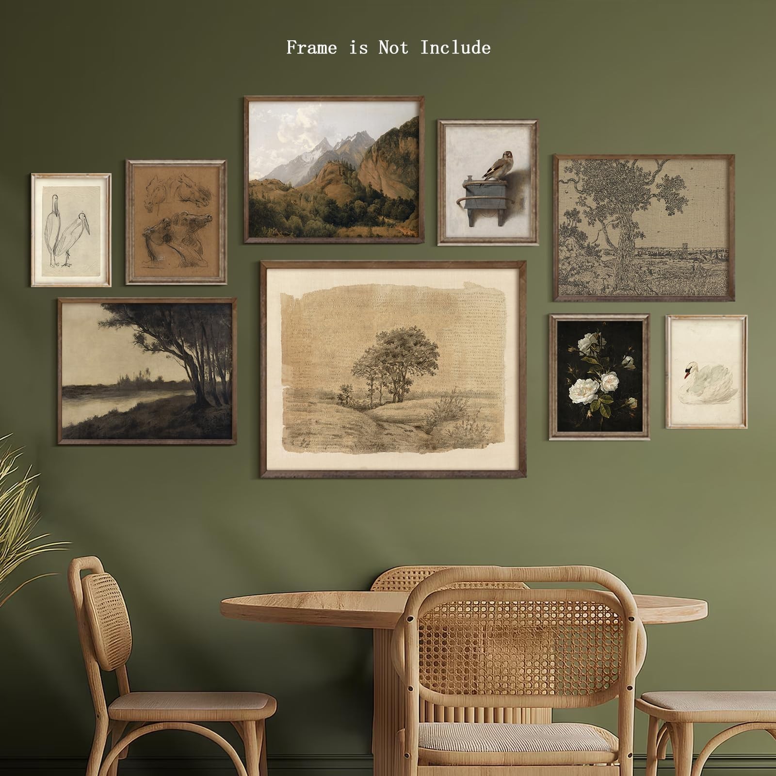 9Pcs Vintage Gallery Wall Art Decor Prints Neutral Farmhouse Wall Decor Natur…