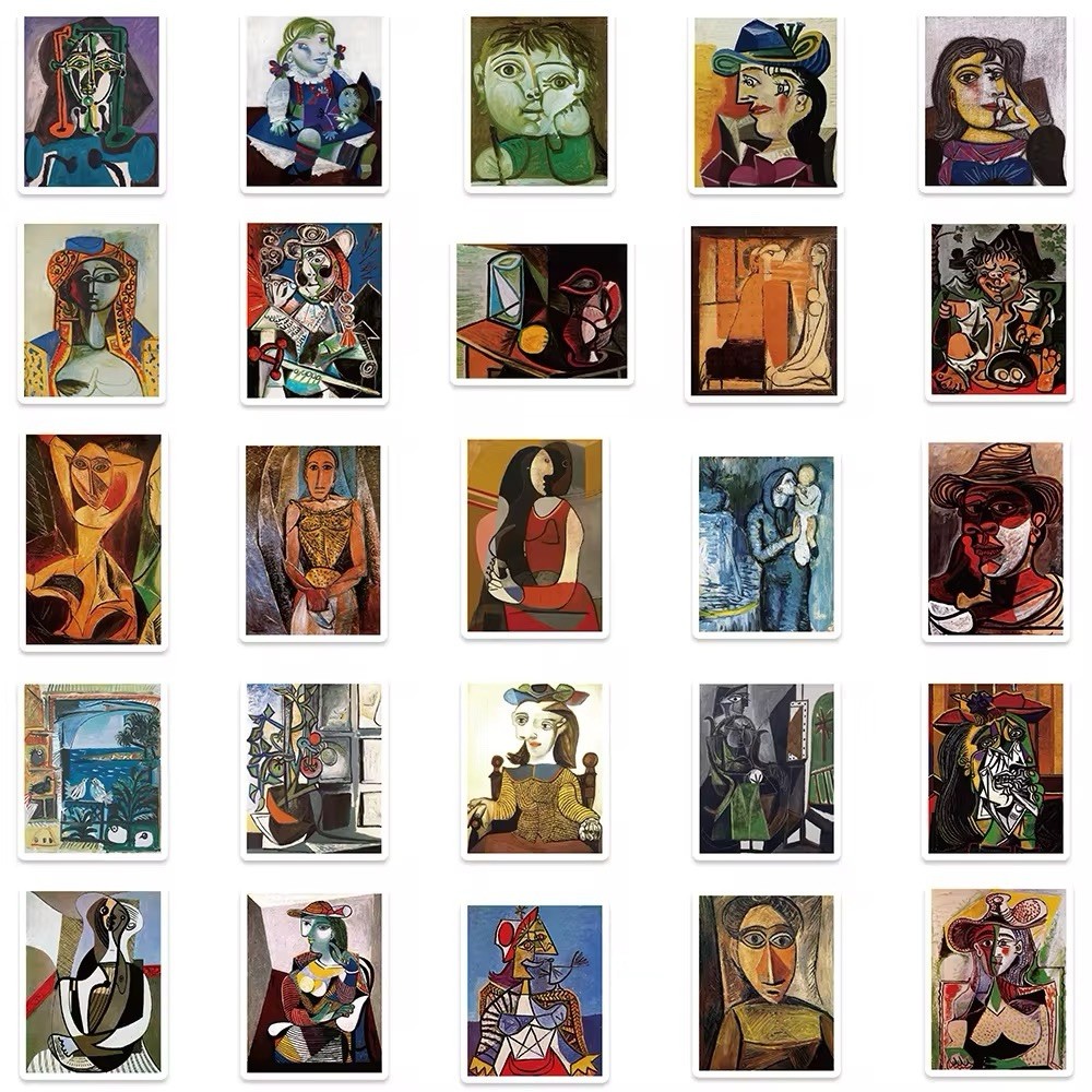 10 Random Picasso Oil Painting Stickers Art Decals Hydro Laptop Free Shipping!