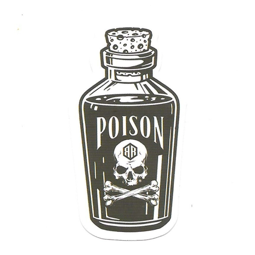 Poison Bottle Sticker Skull Crossbones Die Cut Vinyl Goth Spooky Decal Gift