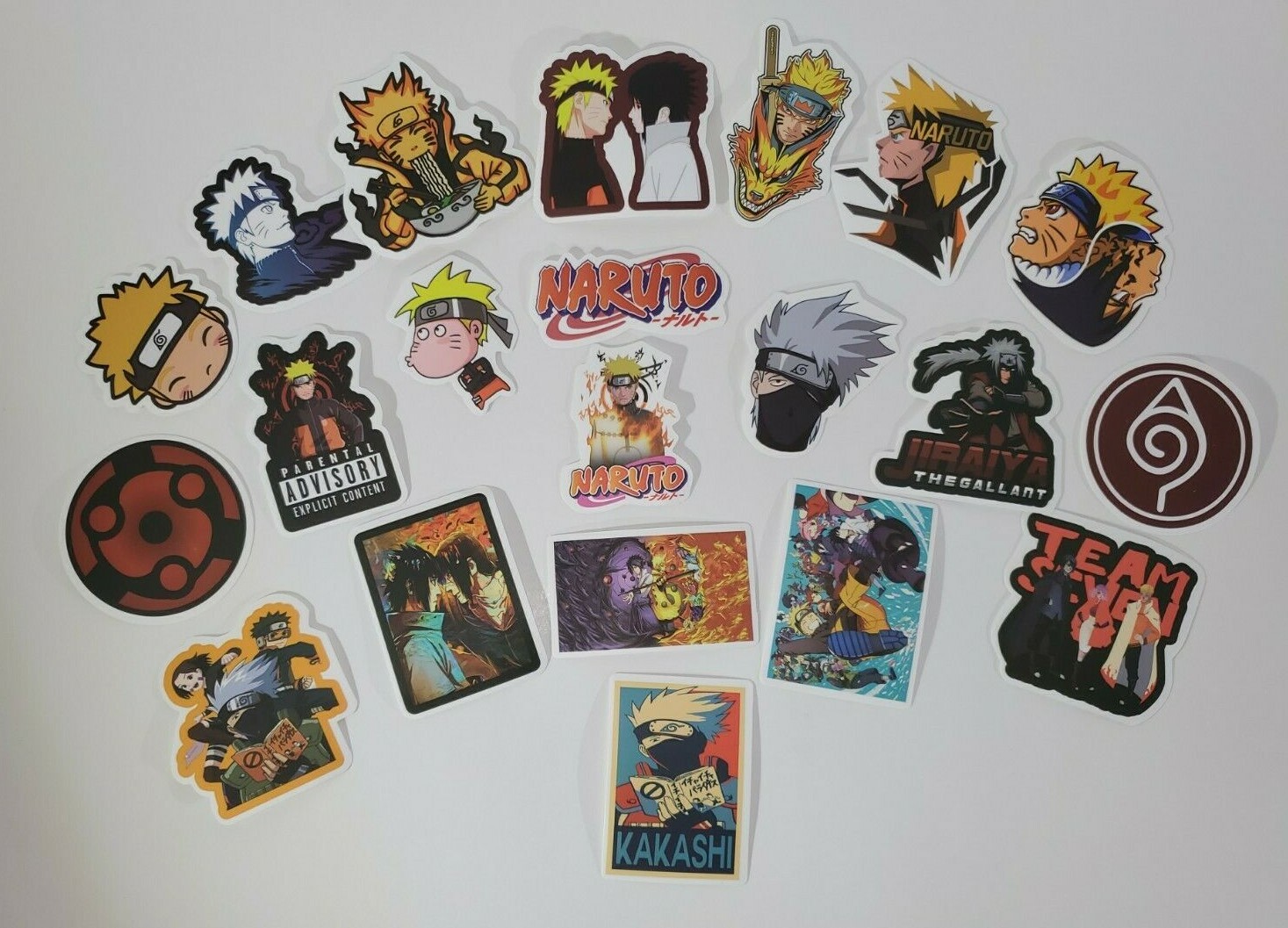 50pc Naruto Random Stickers for Skateboard/Luggage/Laptop flask non-repeting