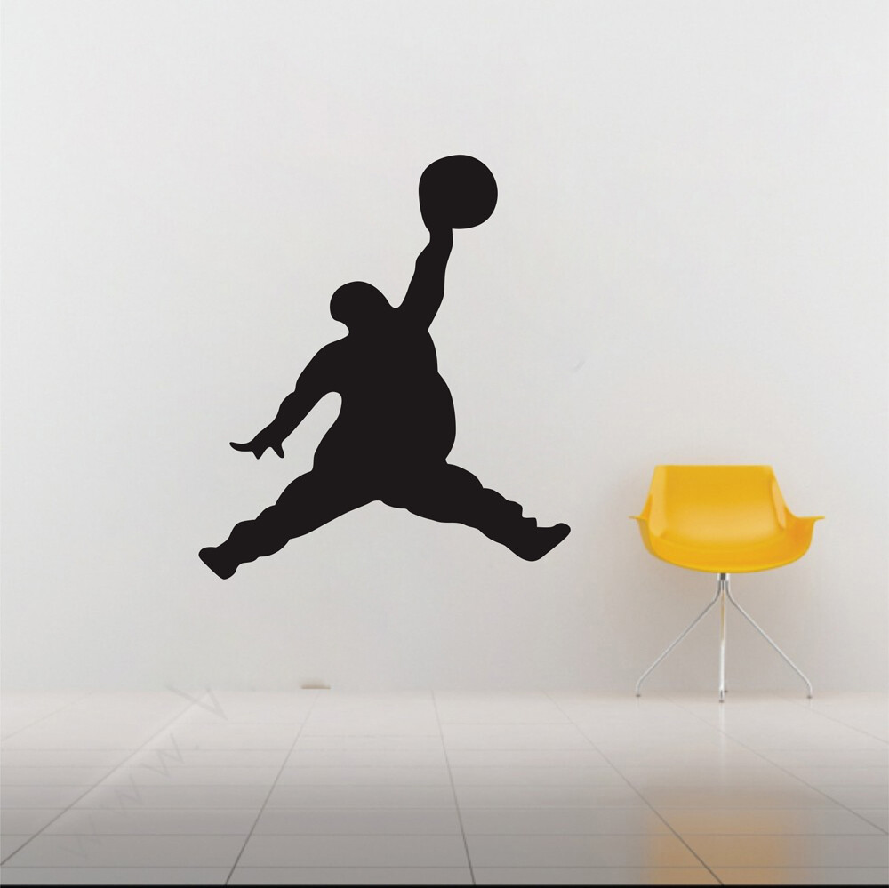 Uncle Jumpman Basketball Wall Decal Middle-aged Fat Michael Old Jordan Sticker