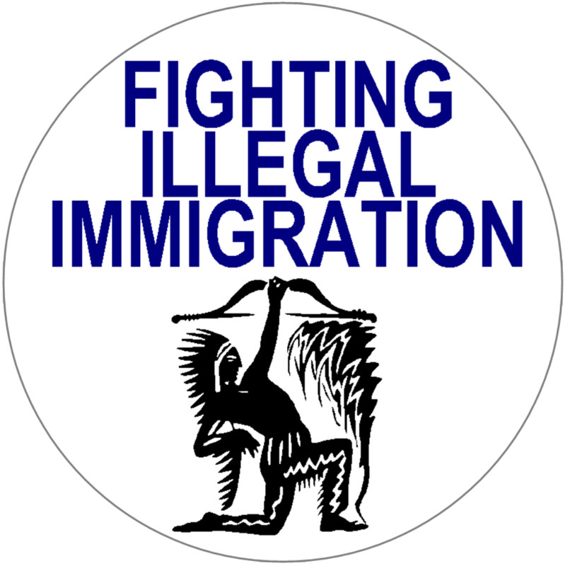 Fighting Illegal Immigration – 25 Pack Circle Stickers 3″ x 3″ – Native American