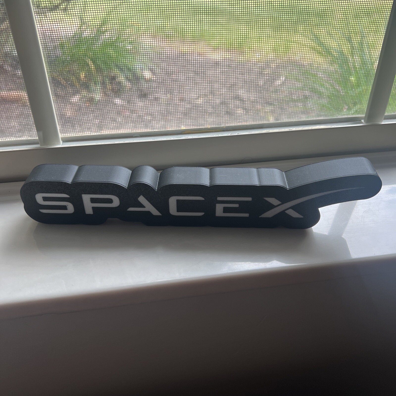 SpaceX Logo Space Black White For Desk