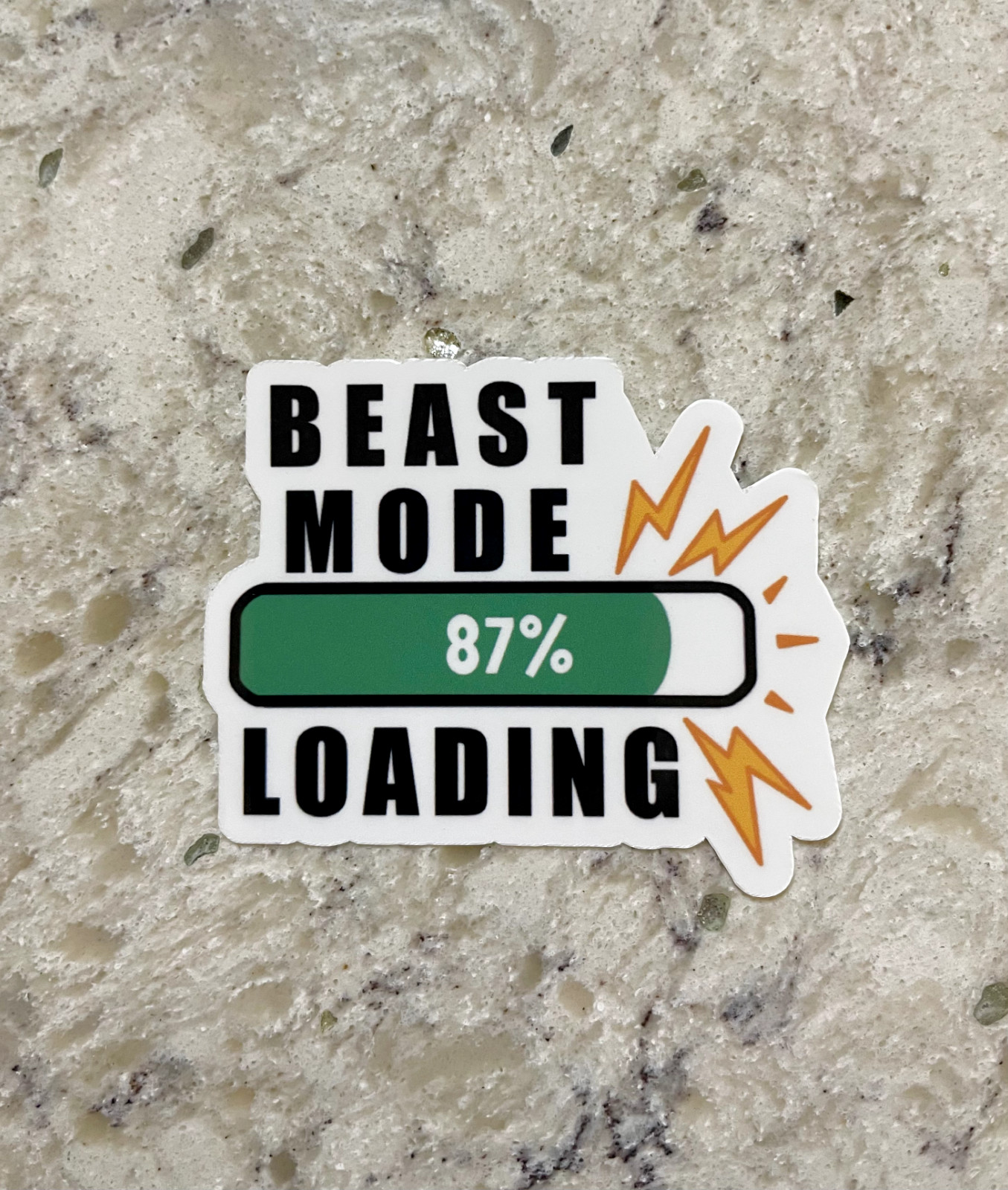 Beast Mode Loading Sticker l Gloss or Holographic Laminate l Waterproof Decal