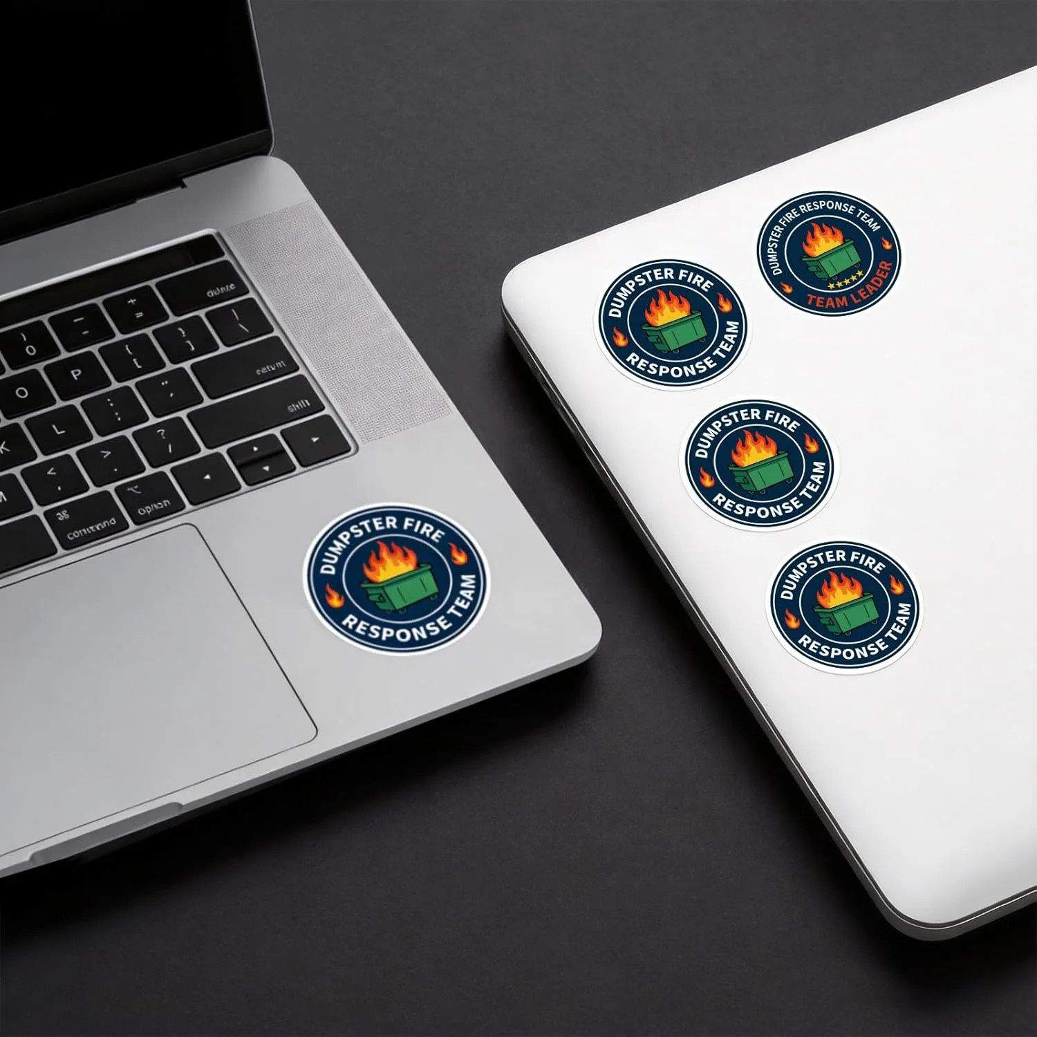 24 Pack Dumpster Fire Response Team Stickers Waterproof Durable Vinyl Decals for
