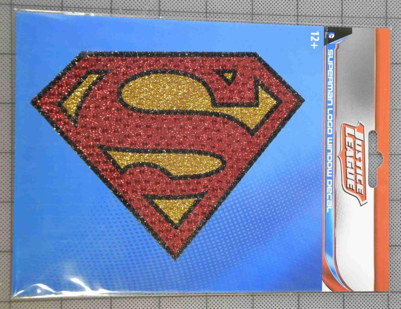 SUPERMAN SPARKLING COLORS LOGO WINDOW DECAL 6″W x 4.5″H JUSTICE LEAGUE