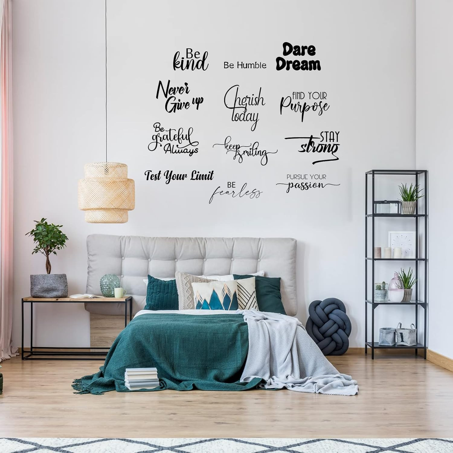 12 Pcs Inspirational Vinyl Wall Decals Motivational Quotes Stickers Large Peel a