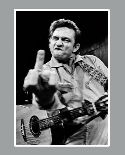 Johnny Cash San Quentin Prison Die Cut Glossy Fridge Magnet