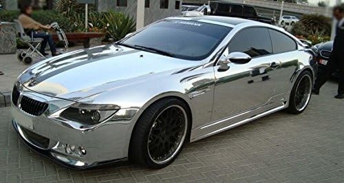 Chrome Mirror Silver Vinyl Wrap Sticker Decal Film Self Adhesive