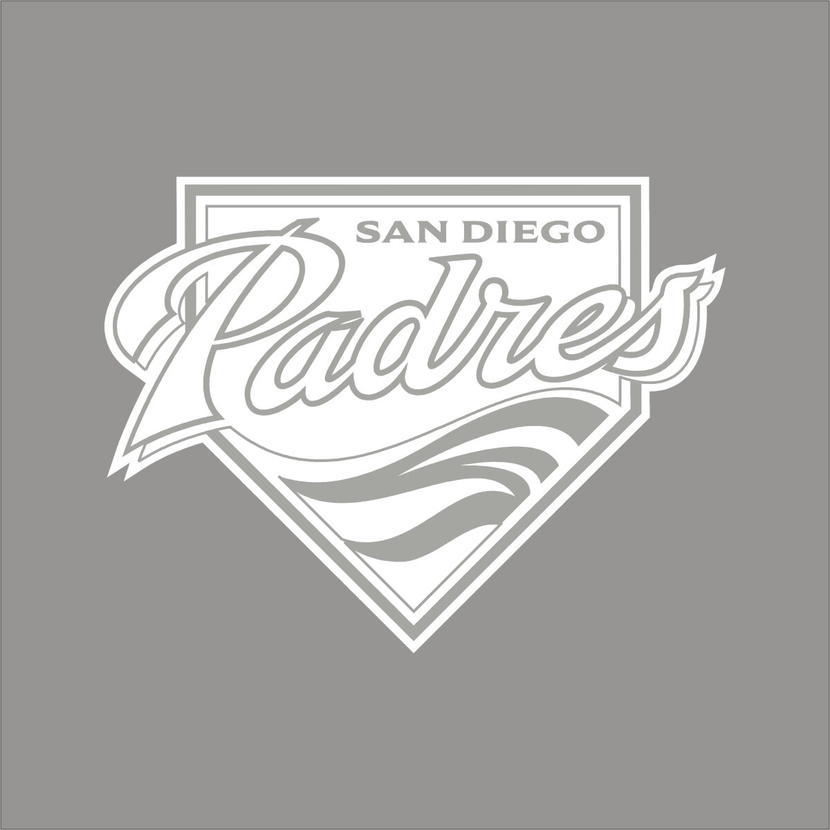 San Diego Padres #9 MLB Team Logo 1 Color Vinyl Decal Sticker Car Window Wall