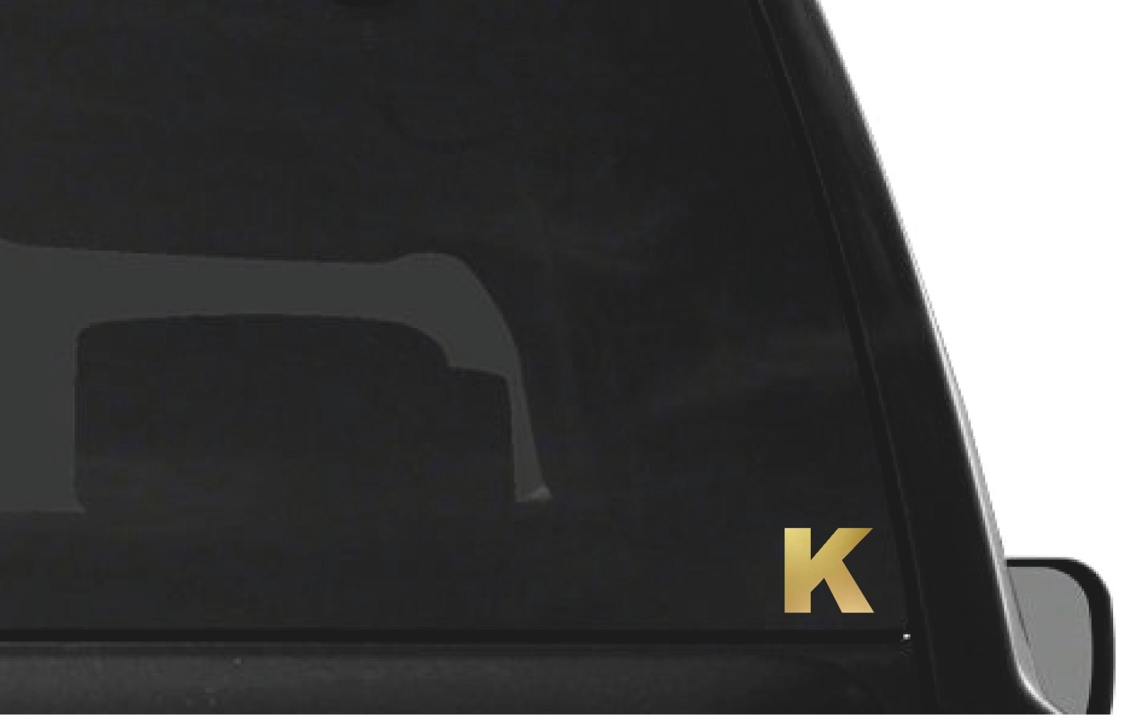 Letter K Initial Arial Black font Vinyl Sticker Decal Monogram Diploma