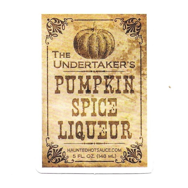 Undertakers Pumpkin Spice Liqueur Sticker Halloween Vintage Vinyl Die Cut Decal