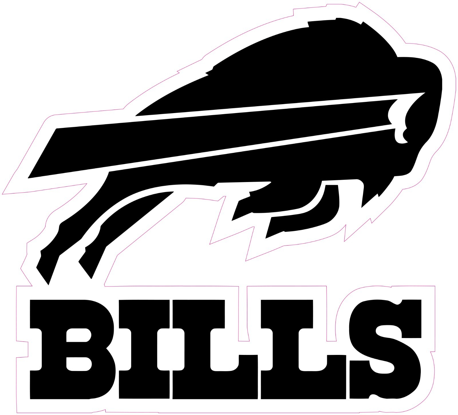Buffalo Bills Football Vinyl Decal Sticker Car Truck Bumper Tumbler Mug