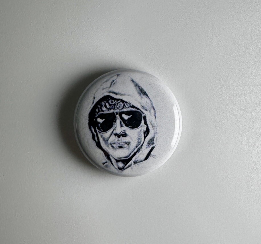 Ted Kaczynski Unabomber 1″ Button U009B Badge Pin