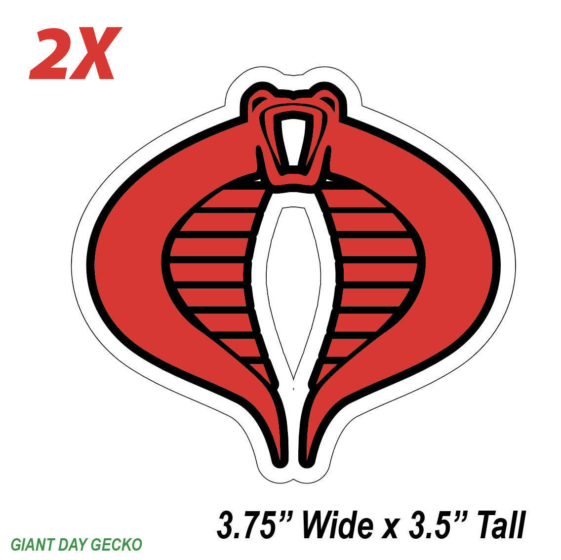2X Two GI JOE Cobra Commander Snake car Laptop Wall Sticker Decal USA Stickers