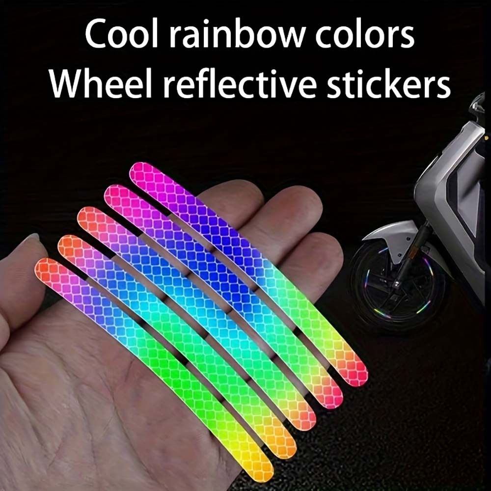 Bicycle-Specific Easy-To-Apply Compact 20PCS Bicycle Striped Reflective Stickers