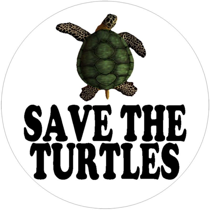 Save the Turtles – 3 Pack Circle Stickers Decals 3″ x 3″