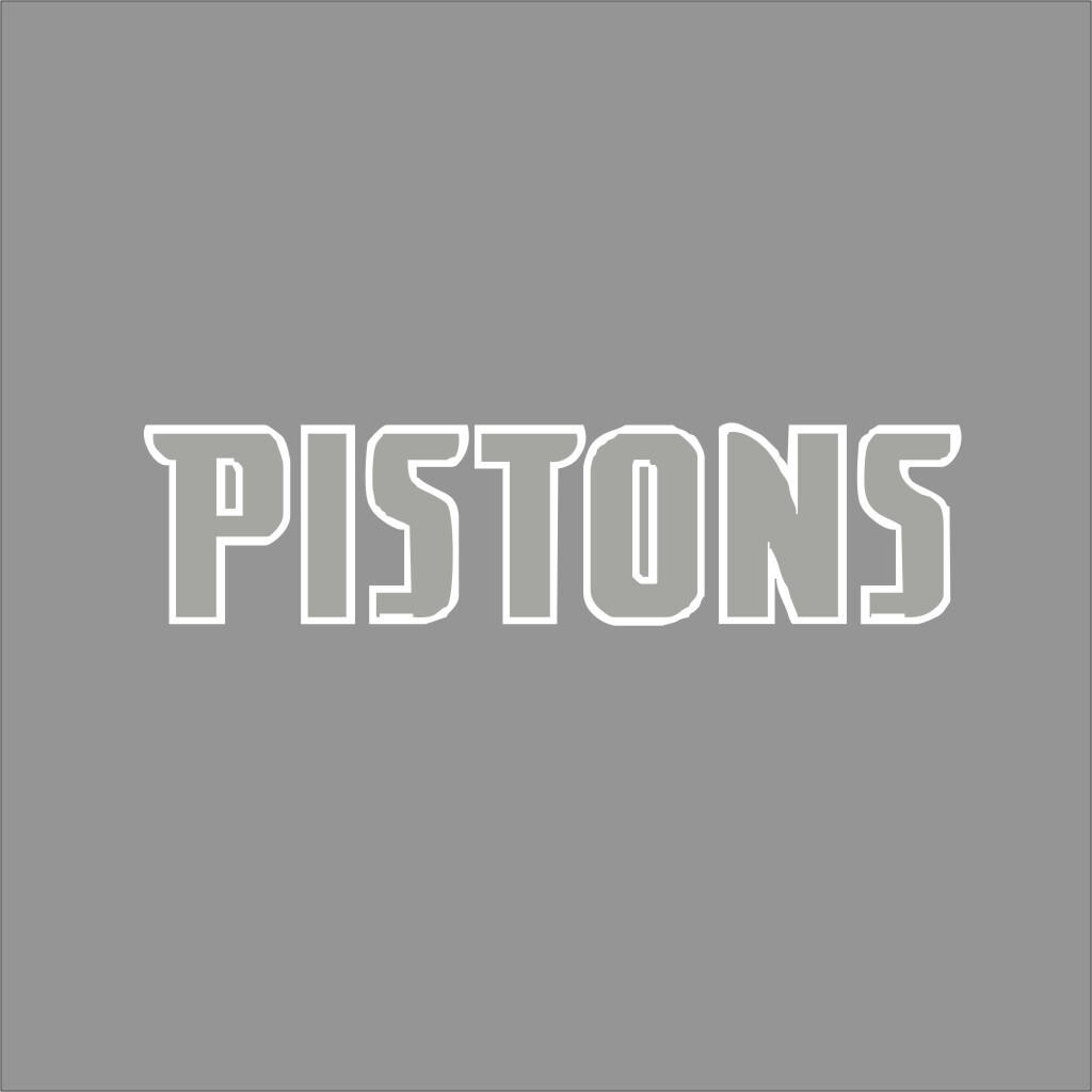Detroit Pistons #5 NBA Team Logo 1 Color Vinyl Decal Window Wall Car