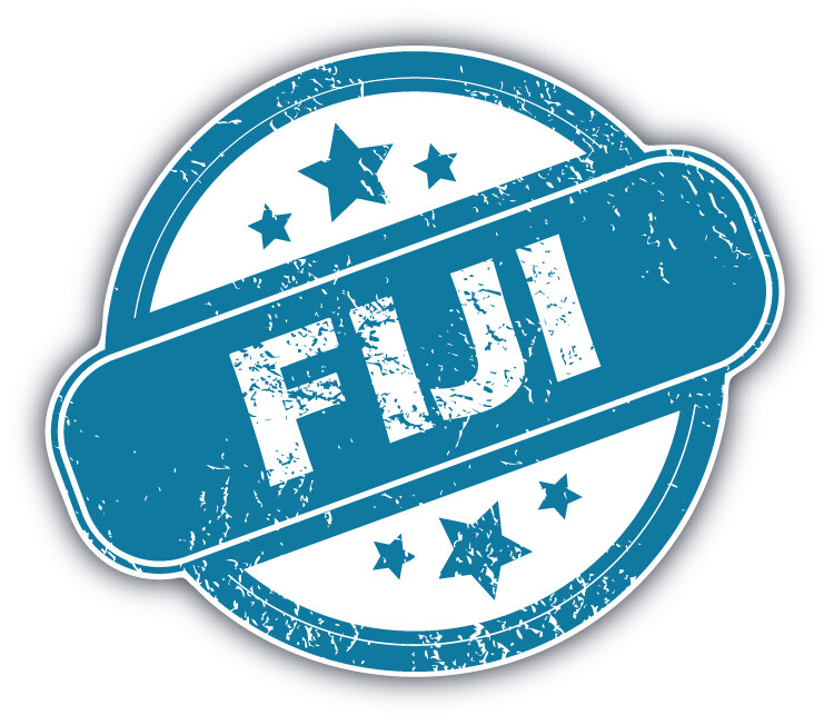 Fiji Grunge Stamp Car Bumper Sticker Decal
