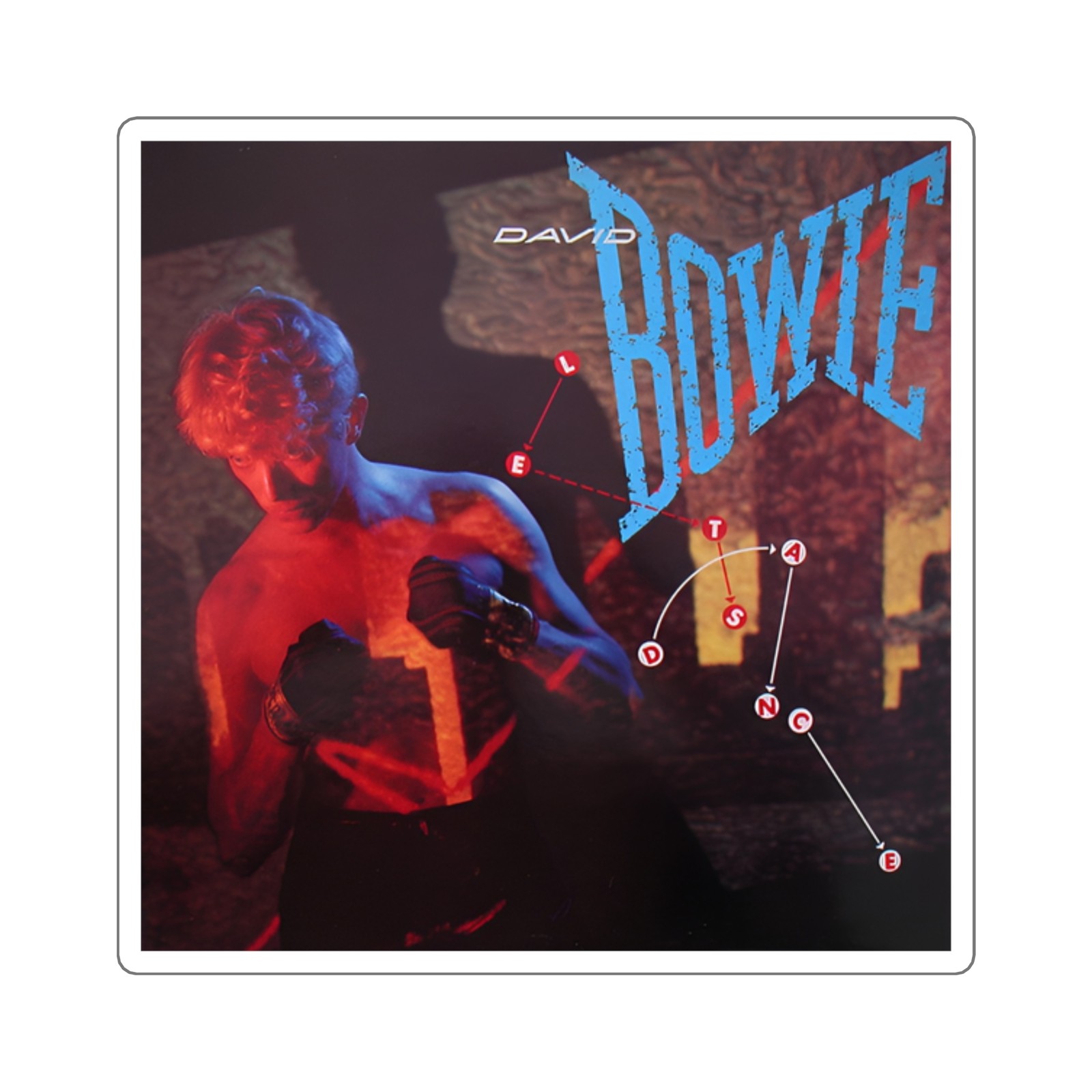 David Bowie “Let’s Dance” Sticker | New Wave Rock Album Decal