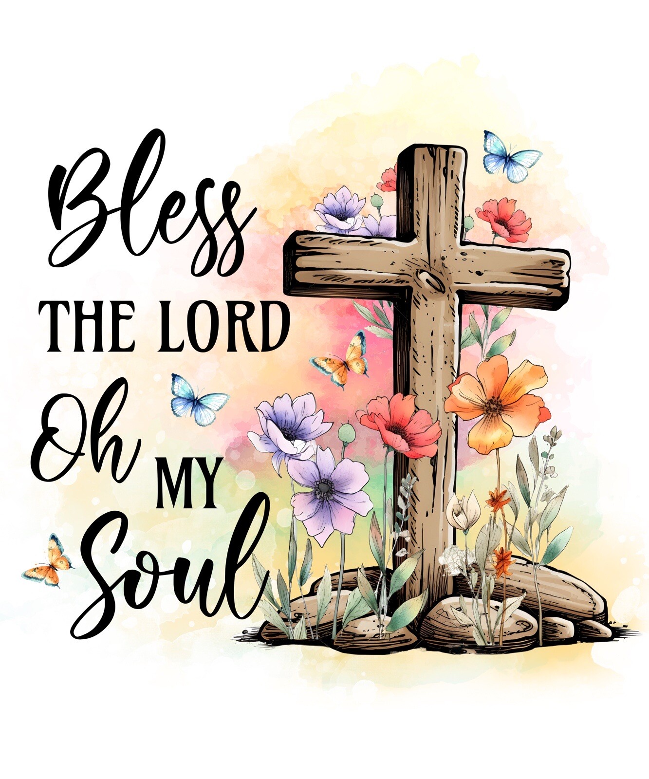 Bless The Lord Phone Sticker (2 Inch) Christian Verse Jesus God Bible Faith