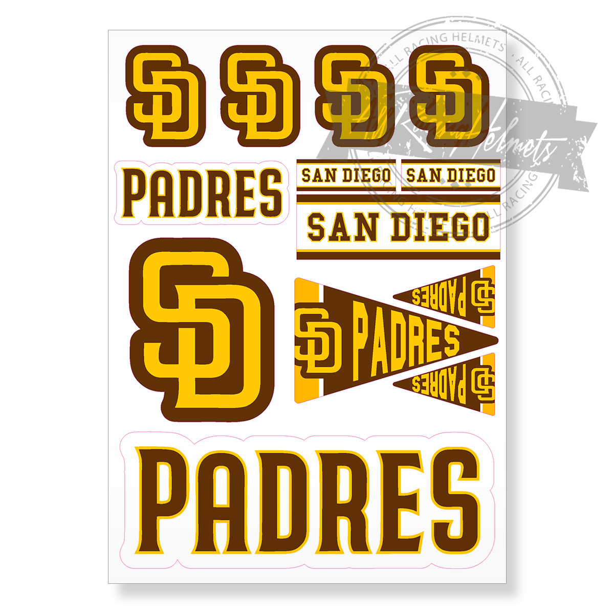 San Diego Padres MLB Baseball A4 Printed Vinyl Decal Sticker High Quality New